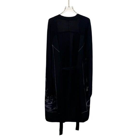 Ann Demeulemeester Black Long Cardigan Coat Made In France - Picture 2 of 8